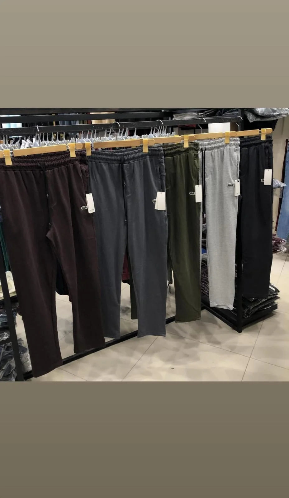 Balenciaga Style Relaxed Fit Ribbed Cotton Trousers