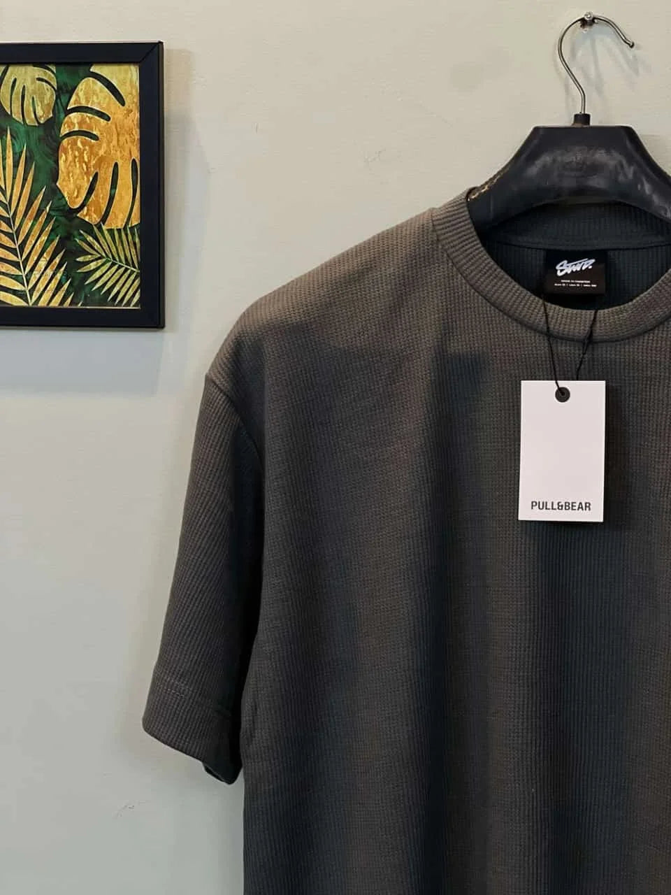 Ribbed Texture Crewneck T-Shirt