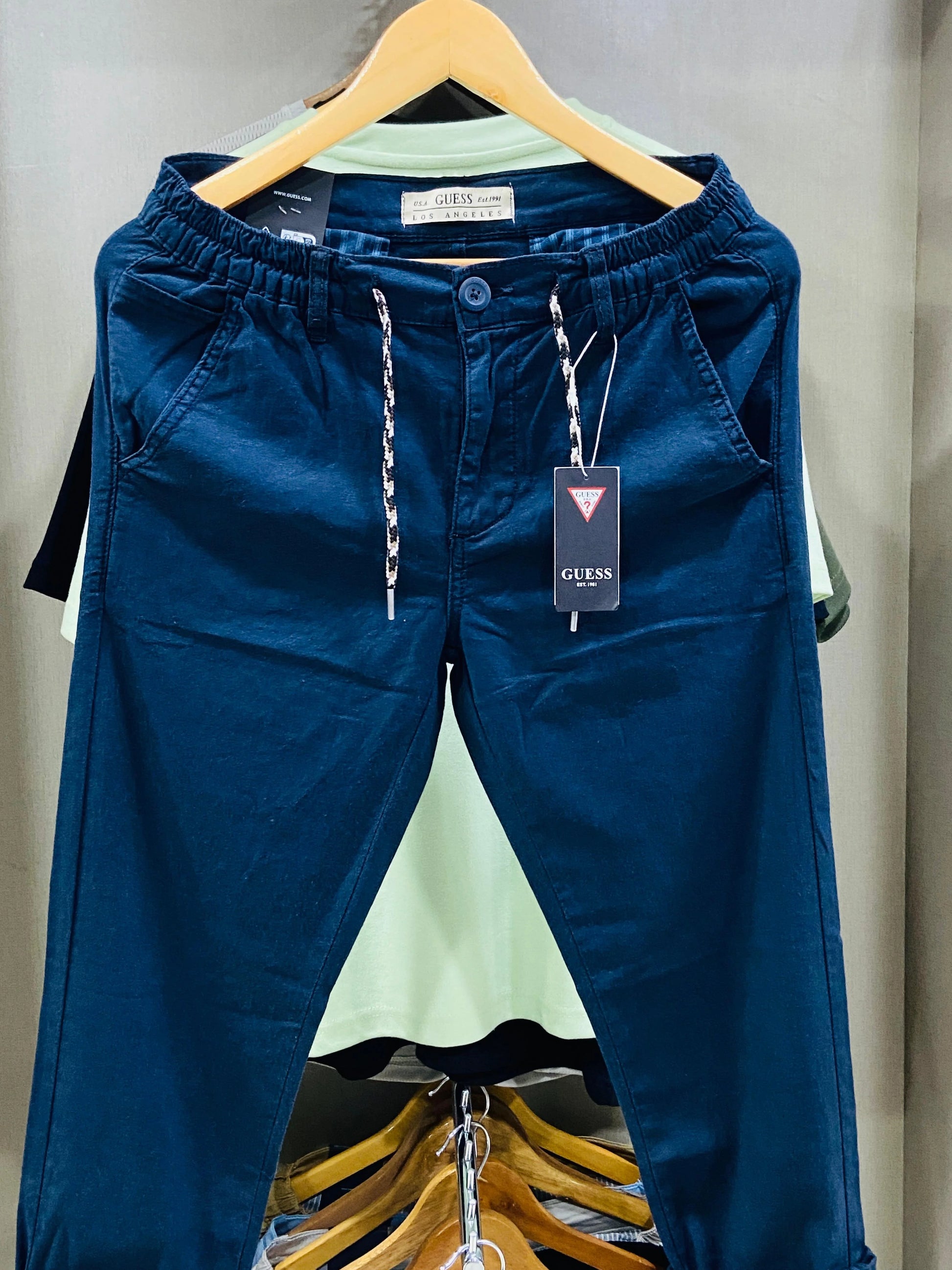 Men’s Slim Fit Cotton Drawstring Trousers