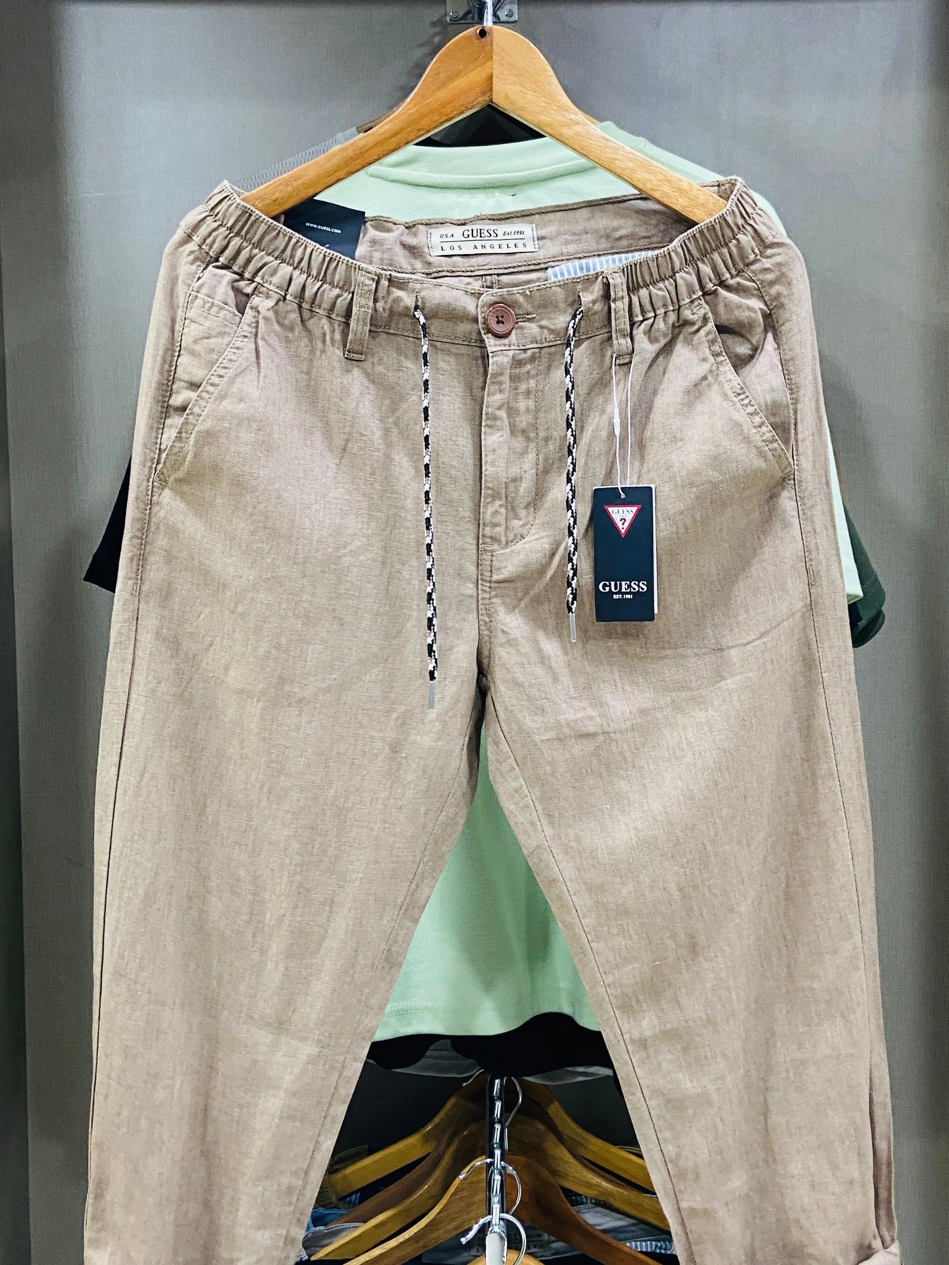 Men’s Slim Fit Cotton Drawstring Trousers