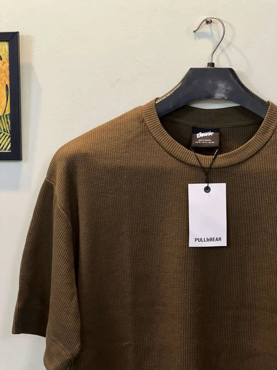 Ribbed Texture Crewneck T-Shirt