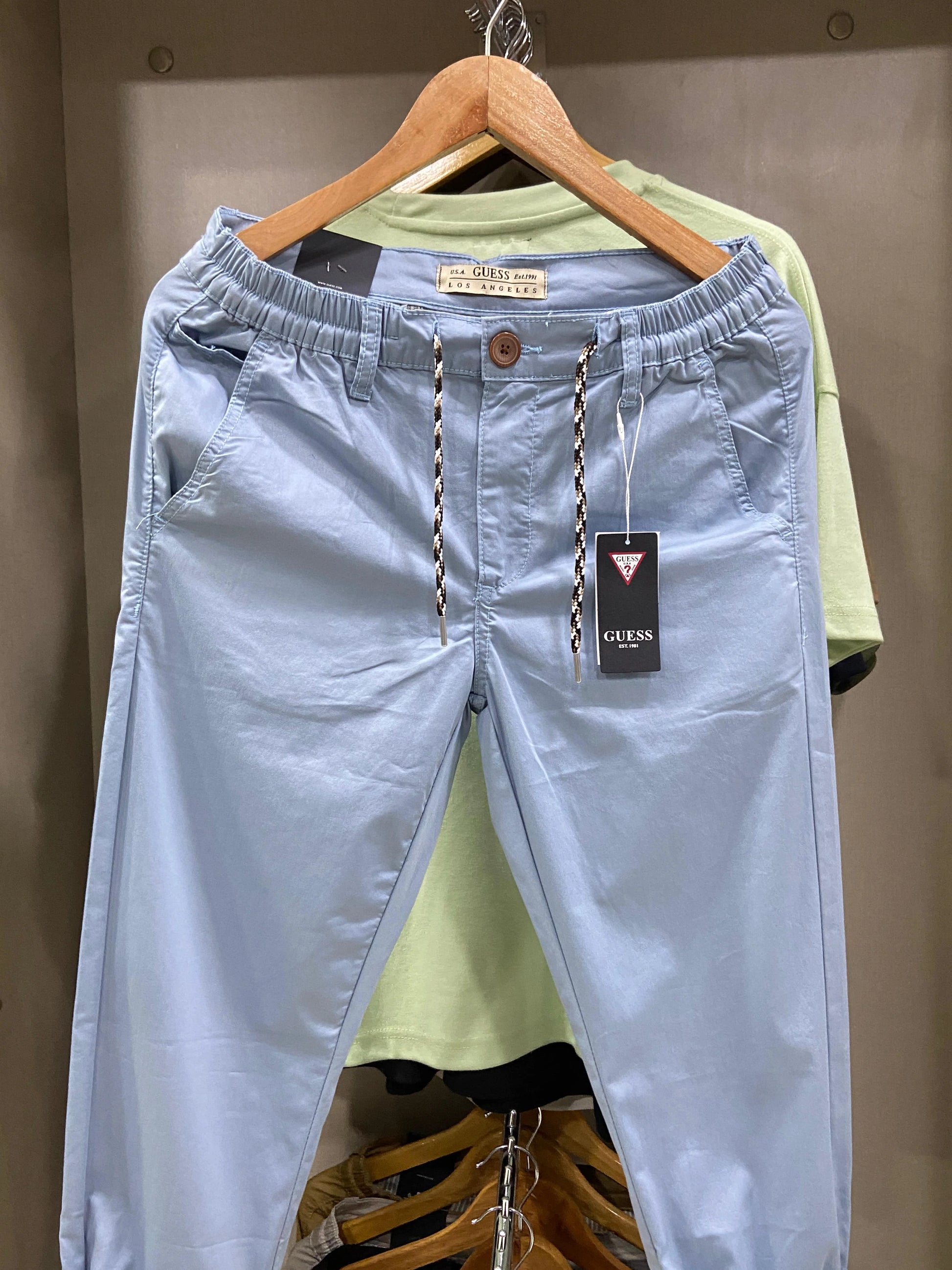 Men’s Slim Fit Cotton Drawstring Trousers