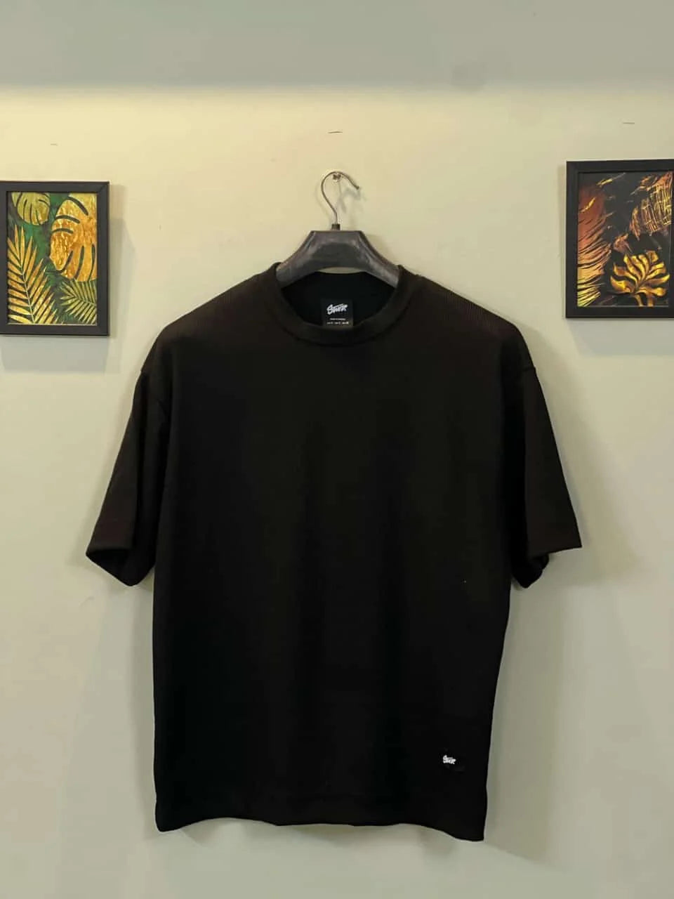 Ribbed Texture Crewneck T-Shirt